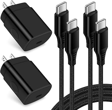 25W Super Fast Charger Type C Fast Charging for Samsung Galaxy S26 Ultra S26+ A17 A16 A54 5g A15 S25FE S24 A35 Z Fold7/Flip7 S23,USB C Charger Block Box +6FT USB C to C Cable for Google Pixel 10 9 pro