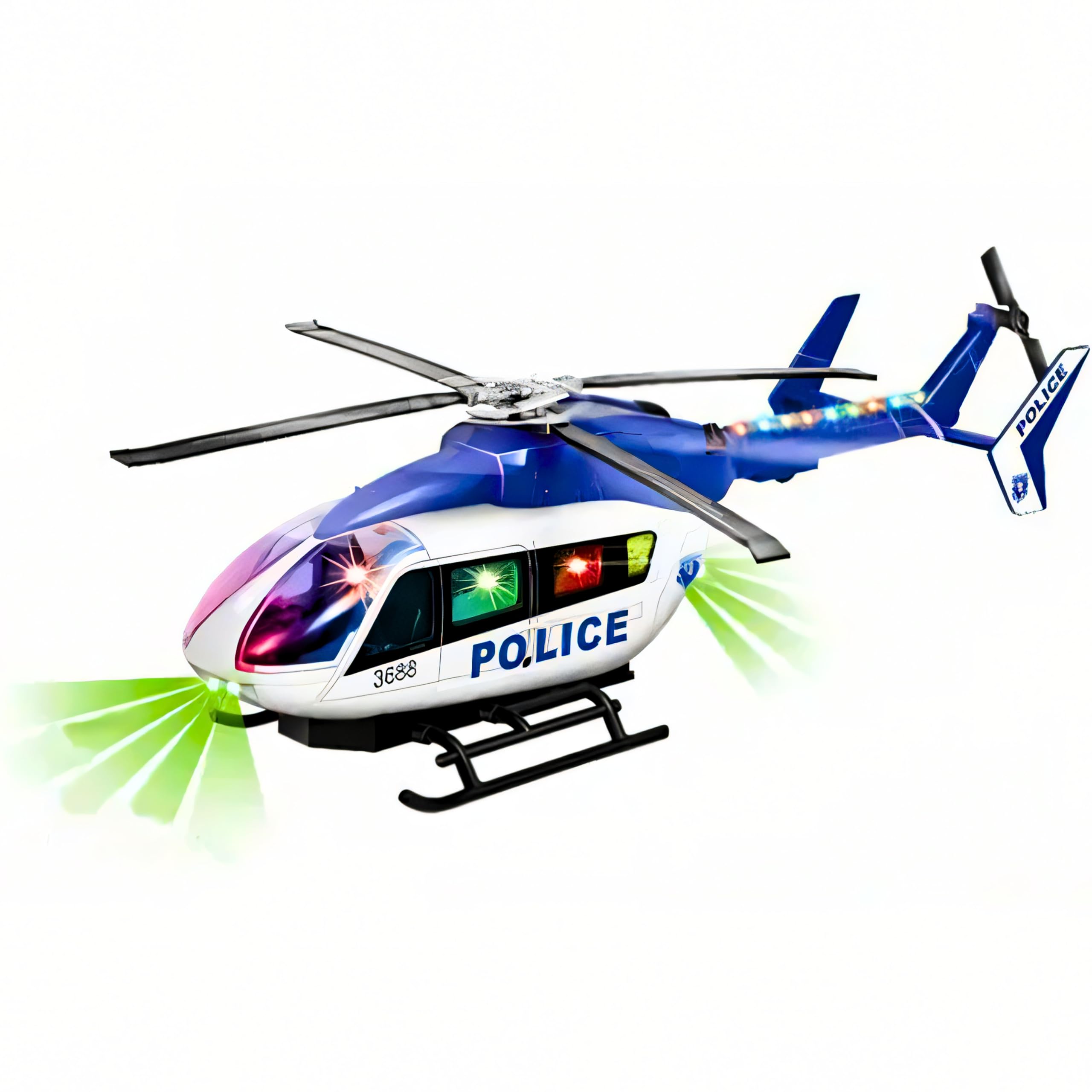 Toy Helicopter VINTAGE JUNIOR JAPAN Battery Operated Police Patrol