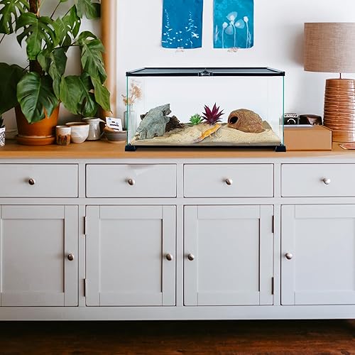 Miniatura 8 de REPTI ZOO Cueva de piel de reptil de faraón, escondite de reptiles para tortuga, dragón barbudo, gecko, lagarto, pitón de bola, accesorio de