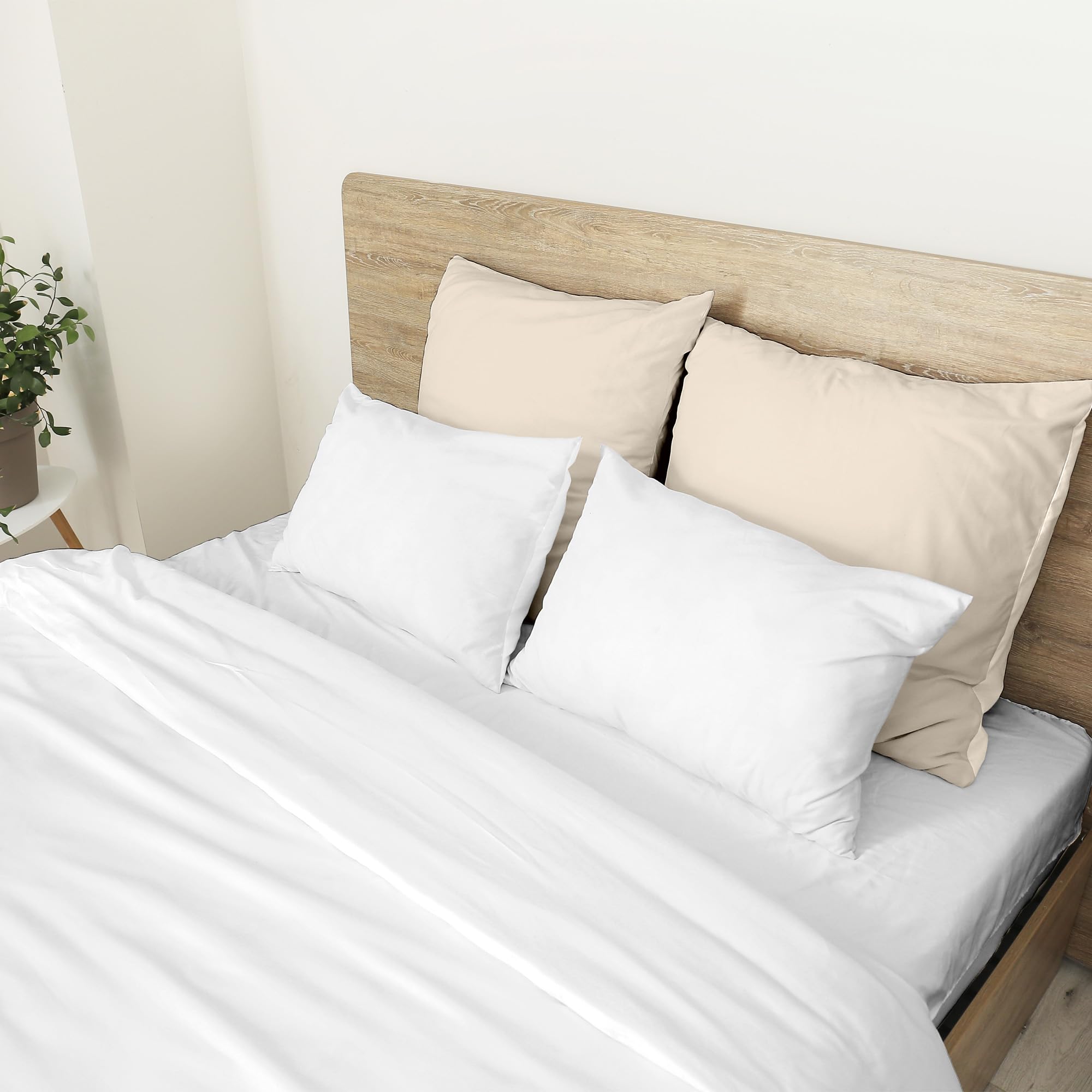 Ruggeri Completo Letto Matrimoniale - Made in Italy - 100% Raso di Puro Cotone - Collezione Di Raso in Raso by (Bianco)