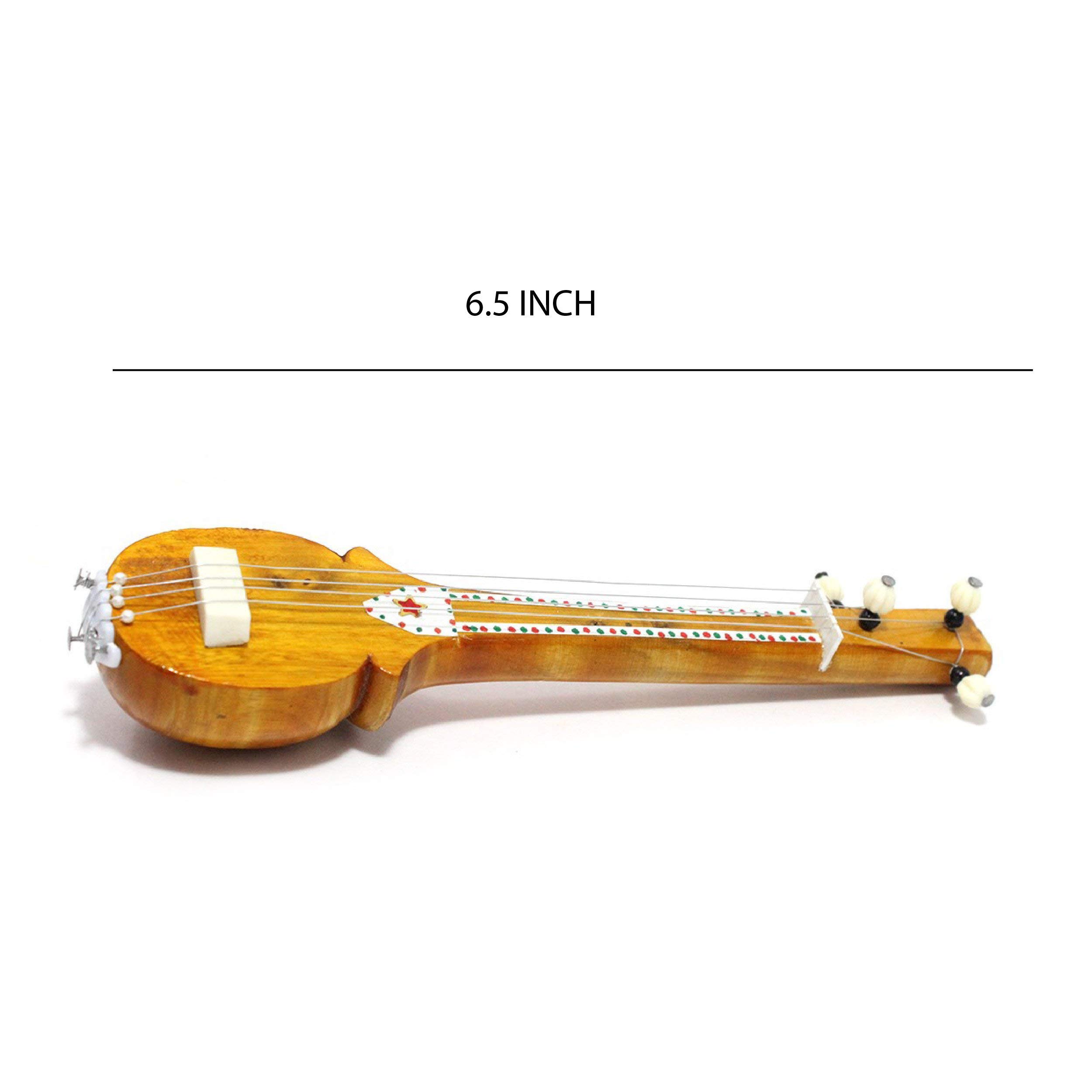 India Meets India Handicraft Miniature Tanpura Table Top, Musical Instrument Miniature, Home decoration, Best Gifting Made By Awarded Indian Artisan - Image 3