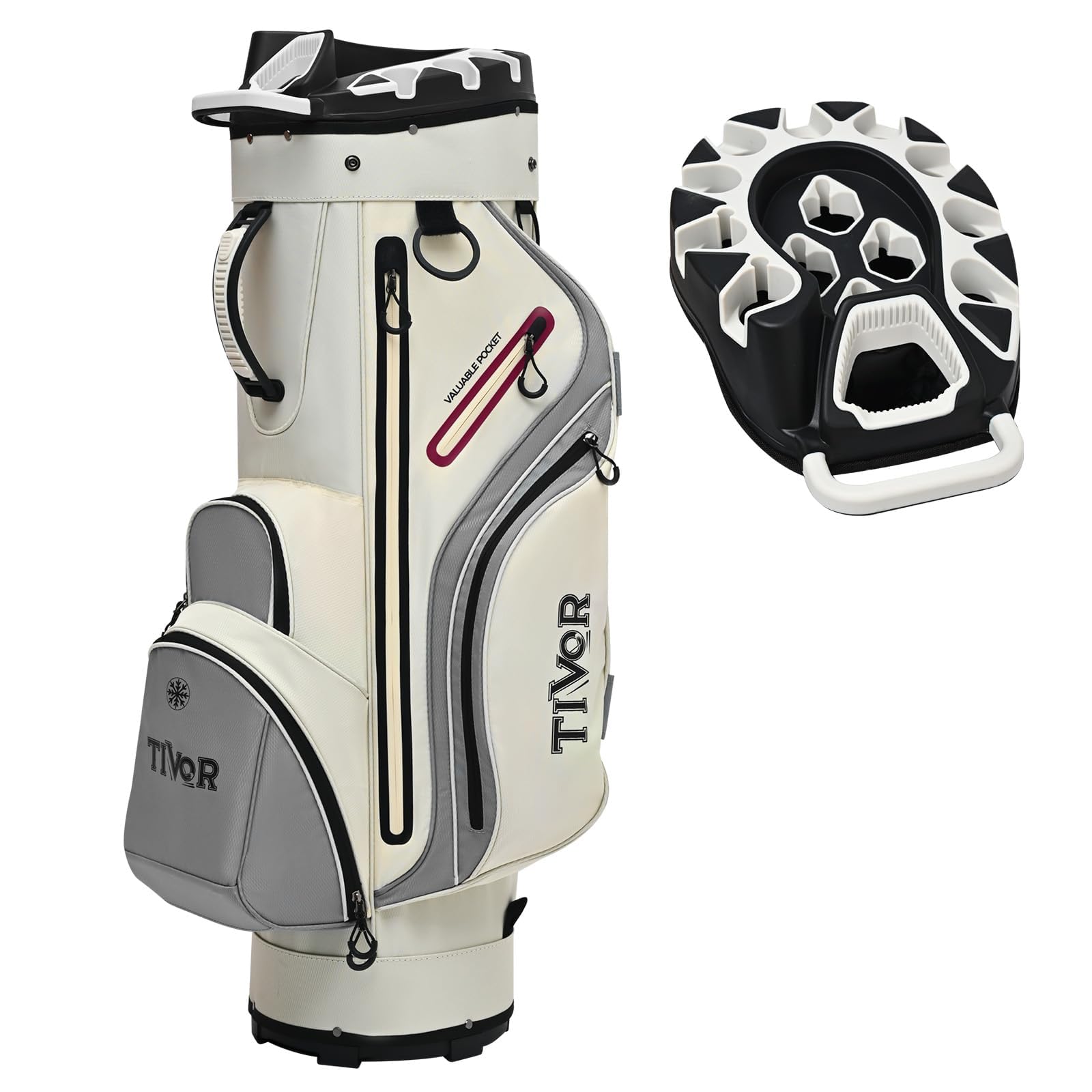 View 1 of 14-Way T-Lock Golf Cart Bag with Anti-Rattle Full-Length Dividers