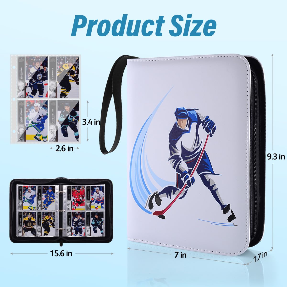 hockey card sleeves Binder,9-Pocket Hockey Trading Card Binder with 900 Card Refillable Cards Album Case for Cards Collection Baseball Football Hockey Basketball Sports Cards (Hockey) : Toys & Games these sleeves offer trusted protection against scratches Binder Sleeves! : r/hockeycards