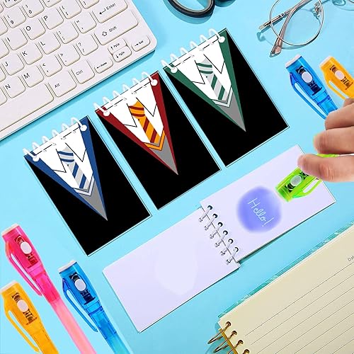 Miniatura 5 de 24 piezas de recuerdos de fiesta escolar de mago mágico, 12 bolígrafos de tinta invisible y 12 mini blocs de notas para fiesta escolar de mago