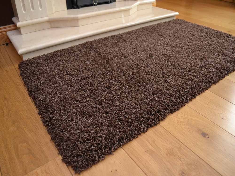 Buy SrS Rugs® Chocolate Brown Shaggy Rug with 50mm Deep Soft Pile for