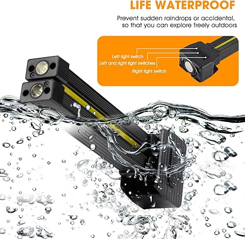 Miniatura 4 de Lámpara magnética de gimnasio para posar, linterna LED magnética portátil con gancho para colgar, atenuación de séptimo engranaje y plegado de 180