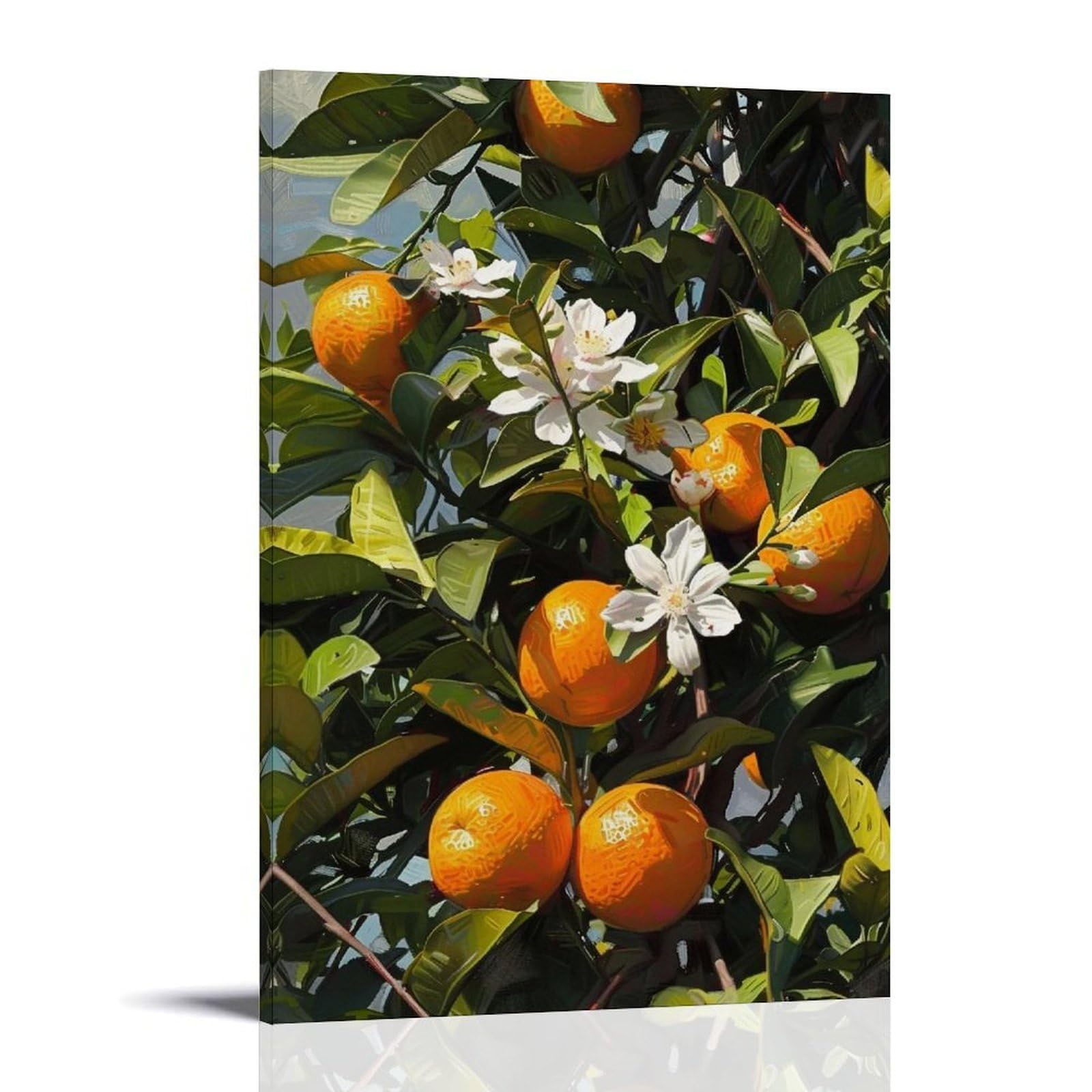 MGHTGRWE Sunny Citrus Grove (1) Poster Wall Art Canvas Vintage Aesthetic Painting Decor for Rooms 24x36inch Frame-style