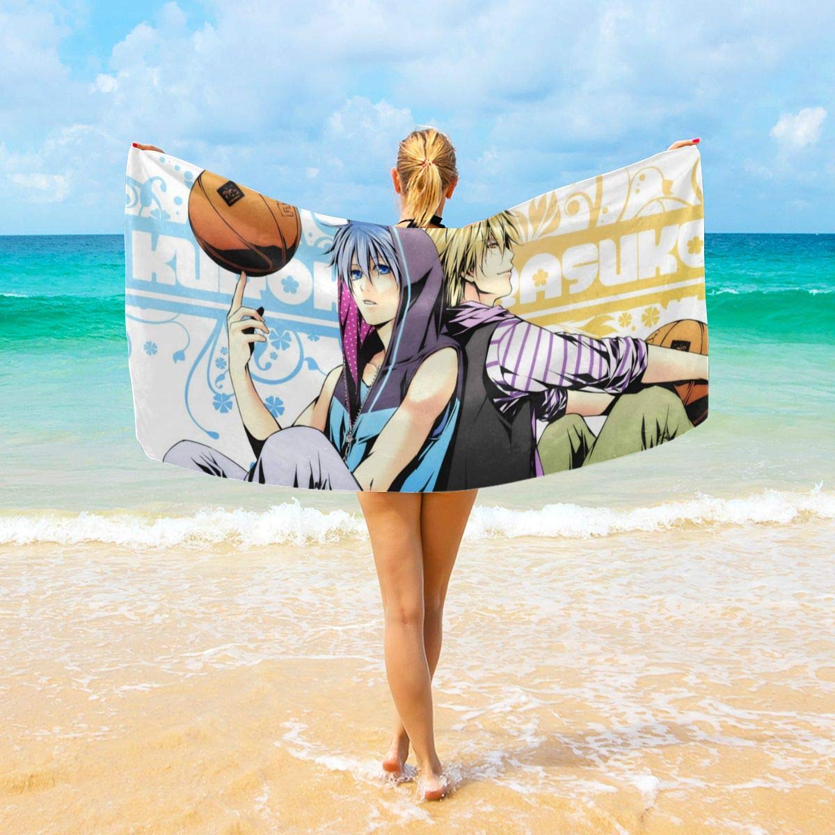 Amazon Co Jp 黒子のバスケ 5 おしゃれ 肌触り良い 大判 ビーチタオル 通気性 柔らか タオル 海水浴 抗菌防臭 速乾 特徴的な ビーチマット 防砂 薄型 軽い バスタオル 旅行用タオル 超吸水 ソフトタオル 家庭用 ホーム キッチン