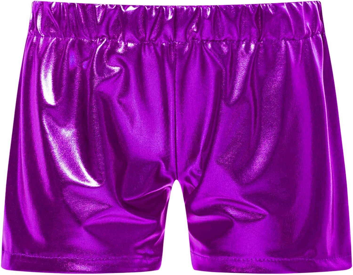 Girls Shiny Metallic Hip Hop Jazz Dance Shorts Kids Cheerleading Dancewear