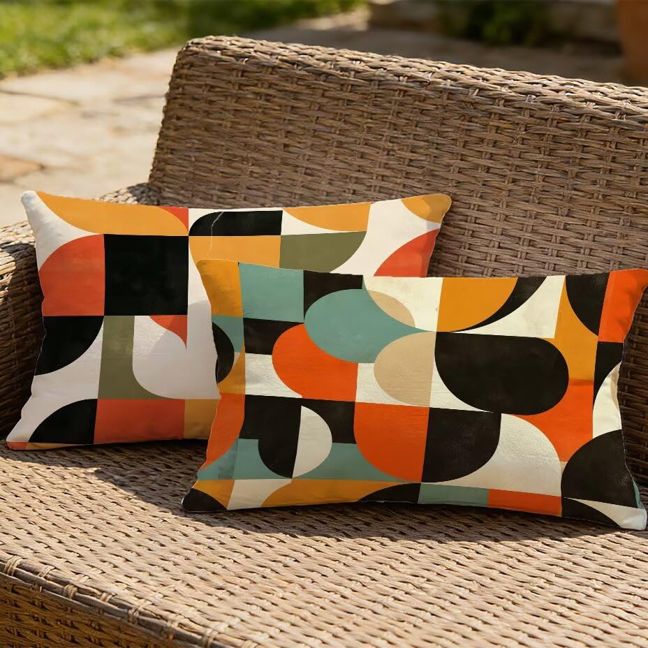 Housse de coussin de jardin anti UV et pluie 40x70 texture lin couleur Tribu
