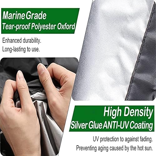 Miniatura 4 de Cubierta para cortacésped de montar, resistente 420D Oxford para tractor para exteriores, impermeable, protección UV, cubierta para cortacésped para