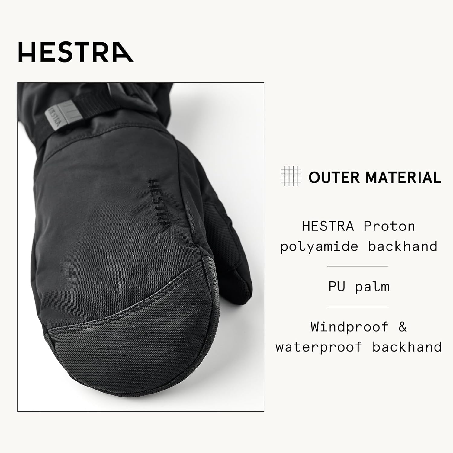 Hestra Unisex Gauntlet Sr Mitt, Waterproof, Windproof Insulated Mittens for Skiing & Snowboarding, Men & Women - Image 3
