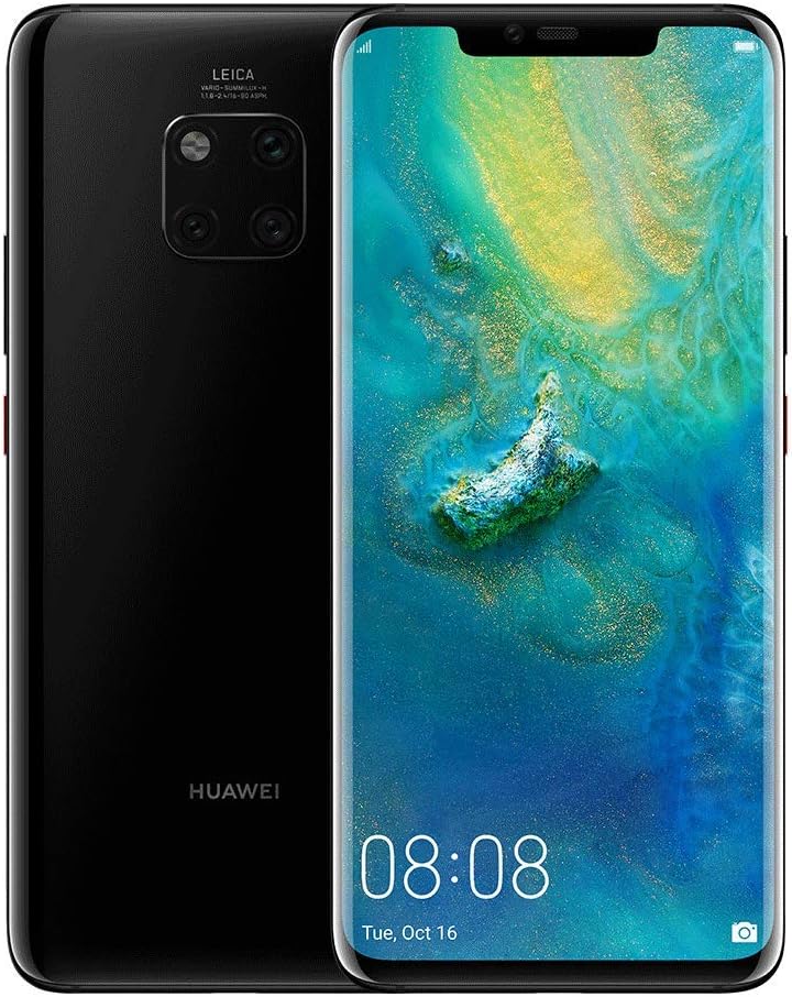 Huawei Mate 20 Pro 128 GB 6.39-Inch 2K FullView Android 9.0 SIM-Free Smartphone with New Leica Triple AI Camera, Single SIM, UK Version - Black (Renewed)