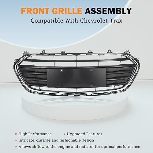 Miniatura 6 de KARPAL Rejilla de parachoques delantero compatible con Chevy Trax 2017-2021, repuesto para 42537706 GM1036196