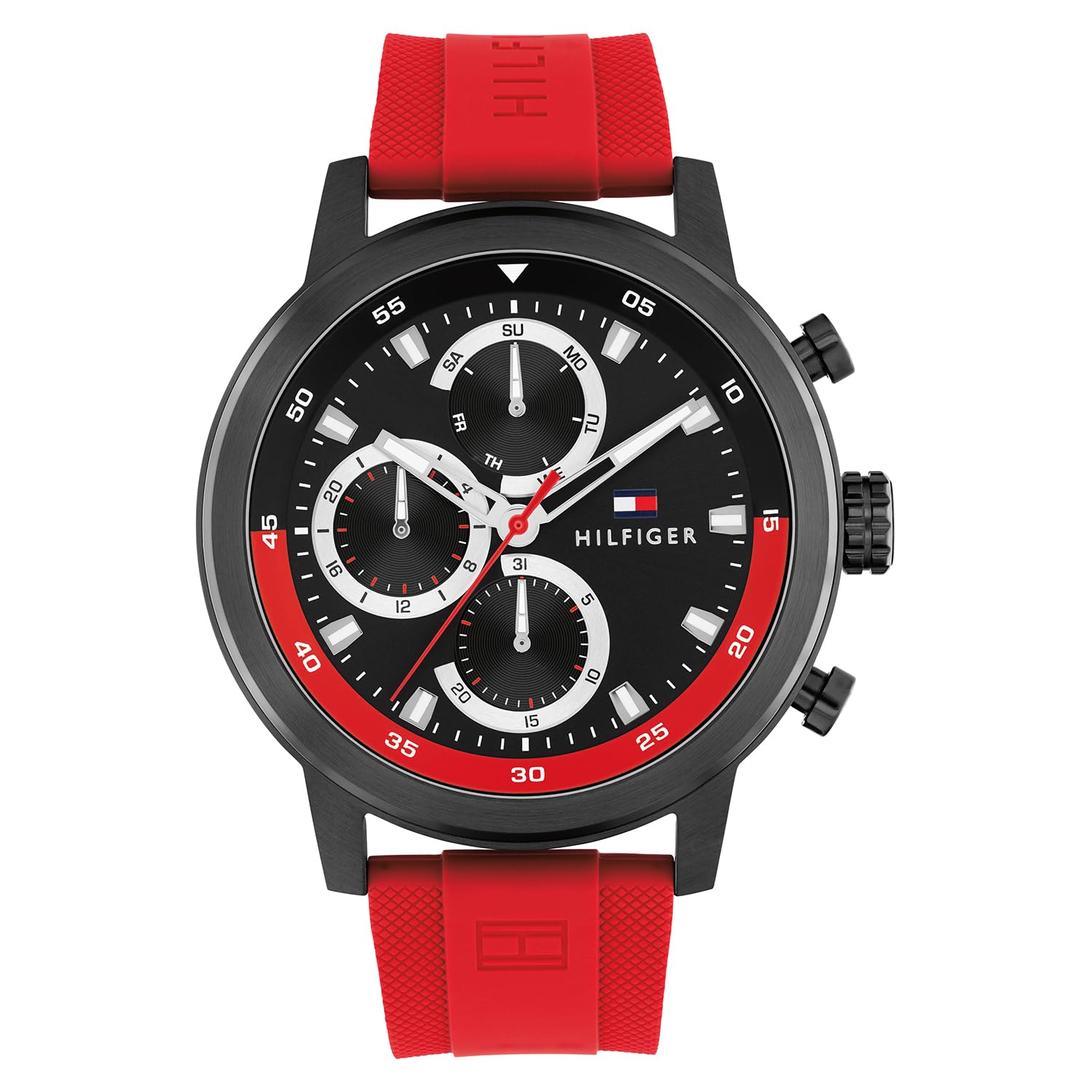 tommy hilfiger Rocky Quartz Analog with Black Dial Red Silicone Strap Watch for Men - TH1792178-picture-19