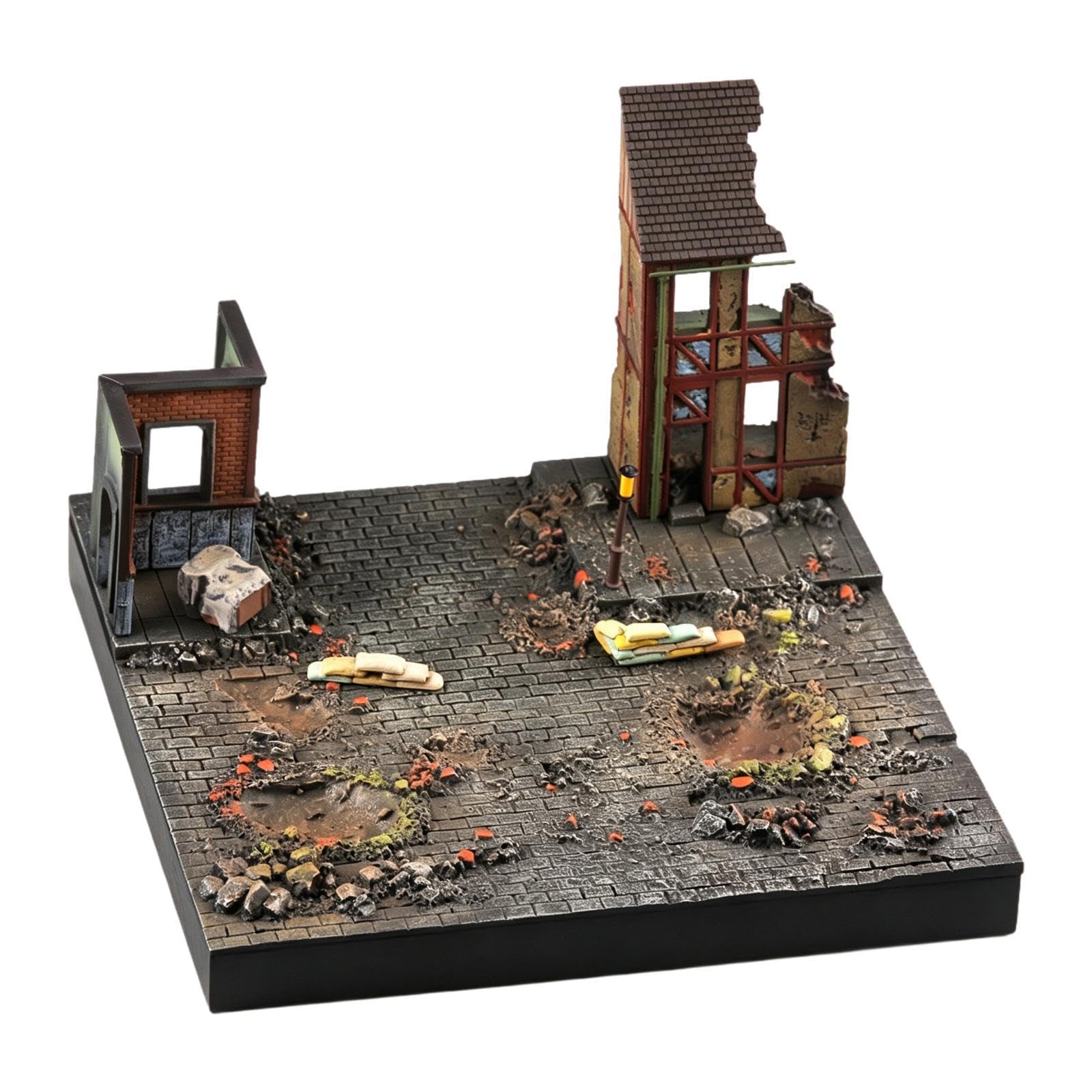 Modello in Resina Diorama Strada 1/72 Dipinto Accessorio Scena Tavolo Paintato Presentazione Miniatura Realistica Adatto a Collezionismo Gioco da