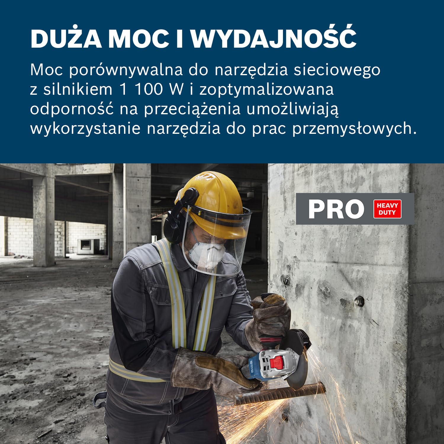 Bosch Professional 18V System Akumulatorowa szlifierka kątowa GWX 18V-11 S z systemem X-LOCK (rękojeść dodatkowa z systemem Vibration Control, pokrywa ochronna, walizka L-BOXX 136)