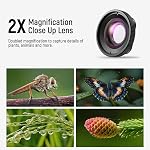 NEEWER 2X Lentille de grossissement 7-10cm Distance focale, Macro Close Up Photography Accessory Compatible avec GoPro Héros 13 12 11 10 9 Caméra d'action, non étanche, LS-65