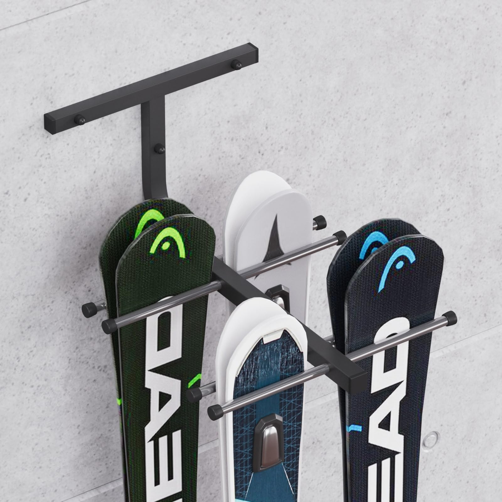 QLS N4 - Supporto per sci per 4 paia di sci, 37 cm