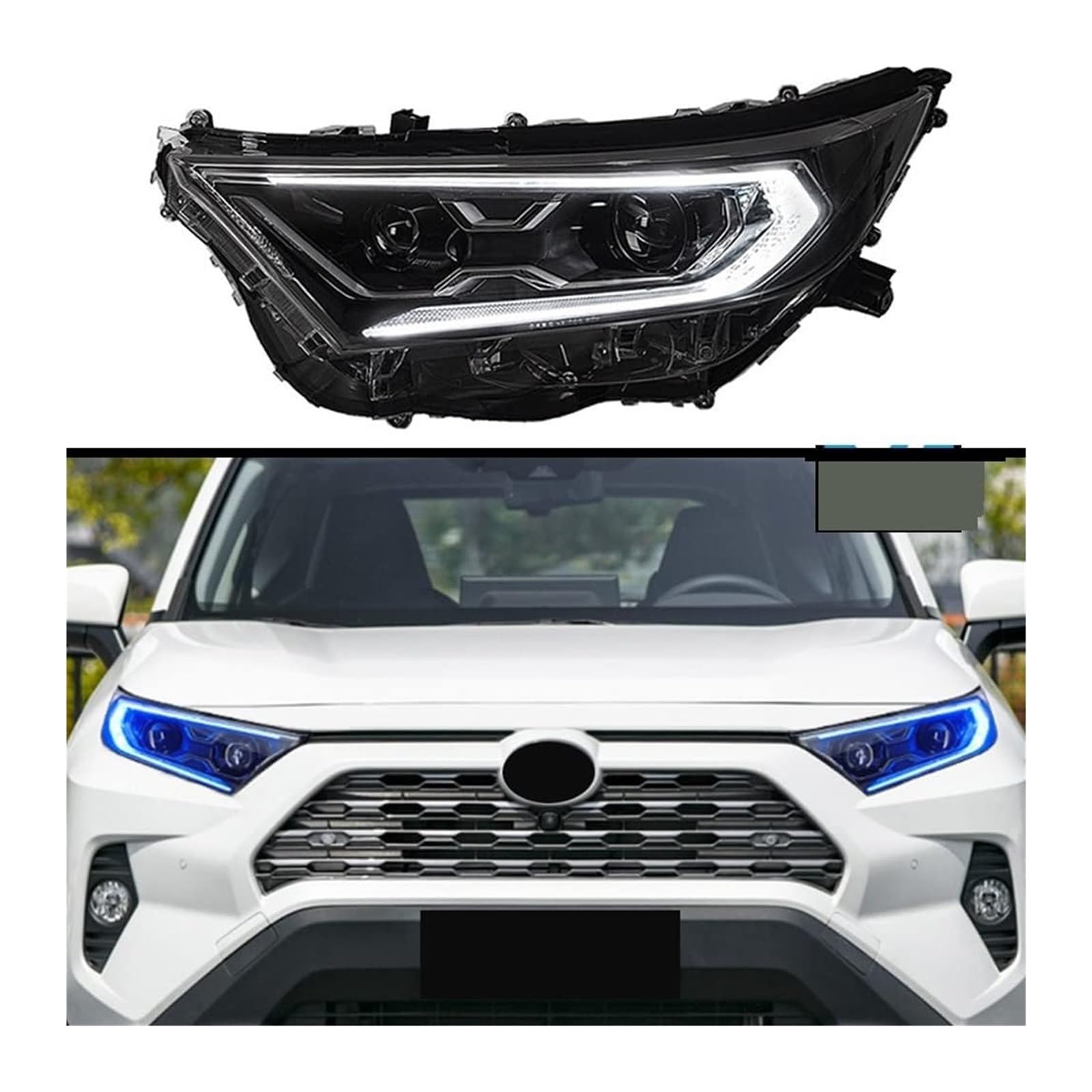 Ciloc Para RAV4 Para RAV 4 Para Hybrid Para Fiesta 2020-2022 Faro Delantero Coche Lente Señal Giro Dinámica Lámparas Delanteras Automotrices Luz Intermitente Retrovisor Lateral