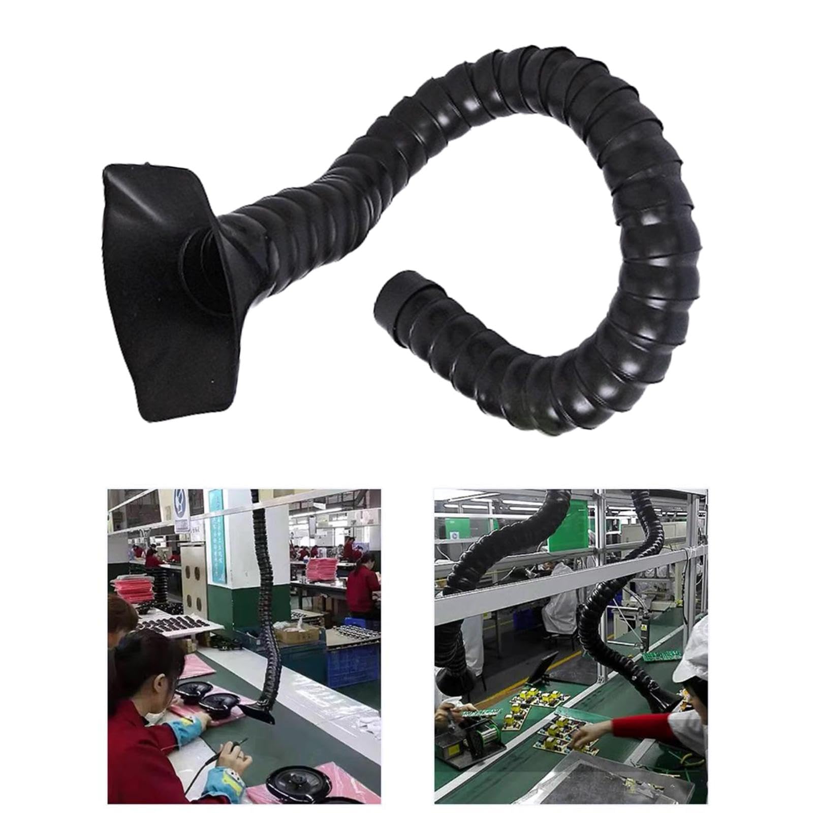 MagiDeal Braccio di aspirazione dei fumi, tubo di aspirazione, braccio di raccolta del condotto di aspirazione dell'aria regolabile per incisore, Ugello Quadrato