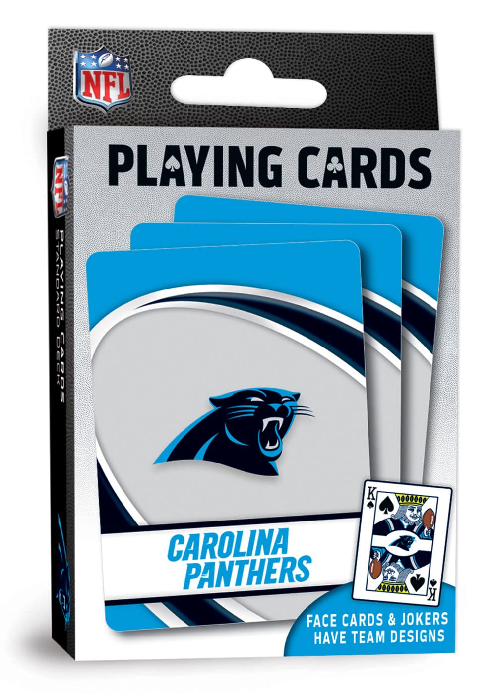 - MasterPieces - NFL Playing Cards, Officially Licensed Carolina Panthers Football Deck, Family Games for Adults and Kids, Standard Size