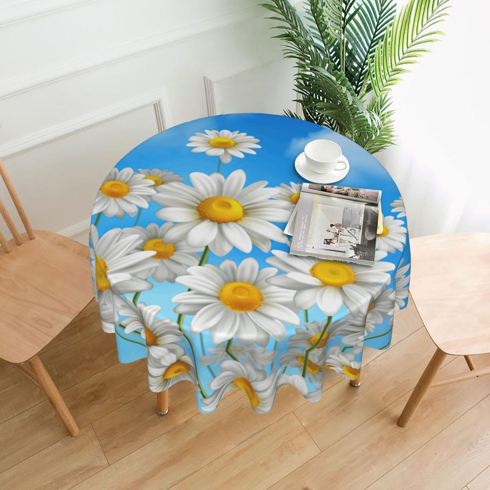 Nappe ronde de 152,4 cm imperméable infroissable repas extérieur