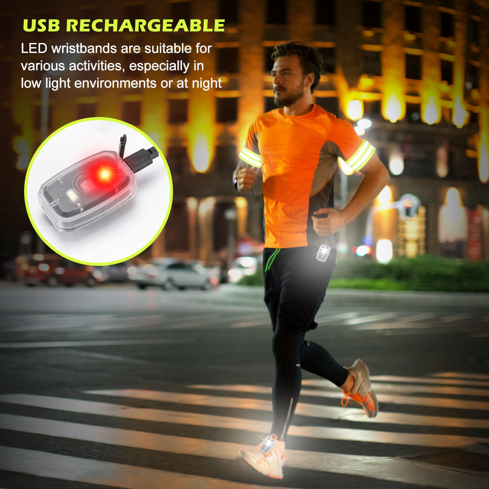 Lampada Frontale A LED A Clip Ricaricabile USB - 150 Lumen - 4 Modalità - Per Corsa E Campeggio