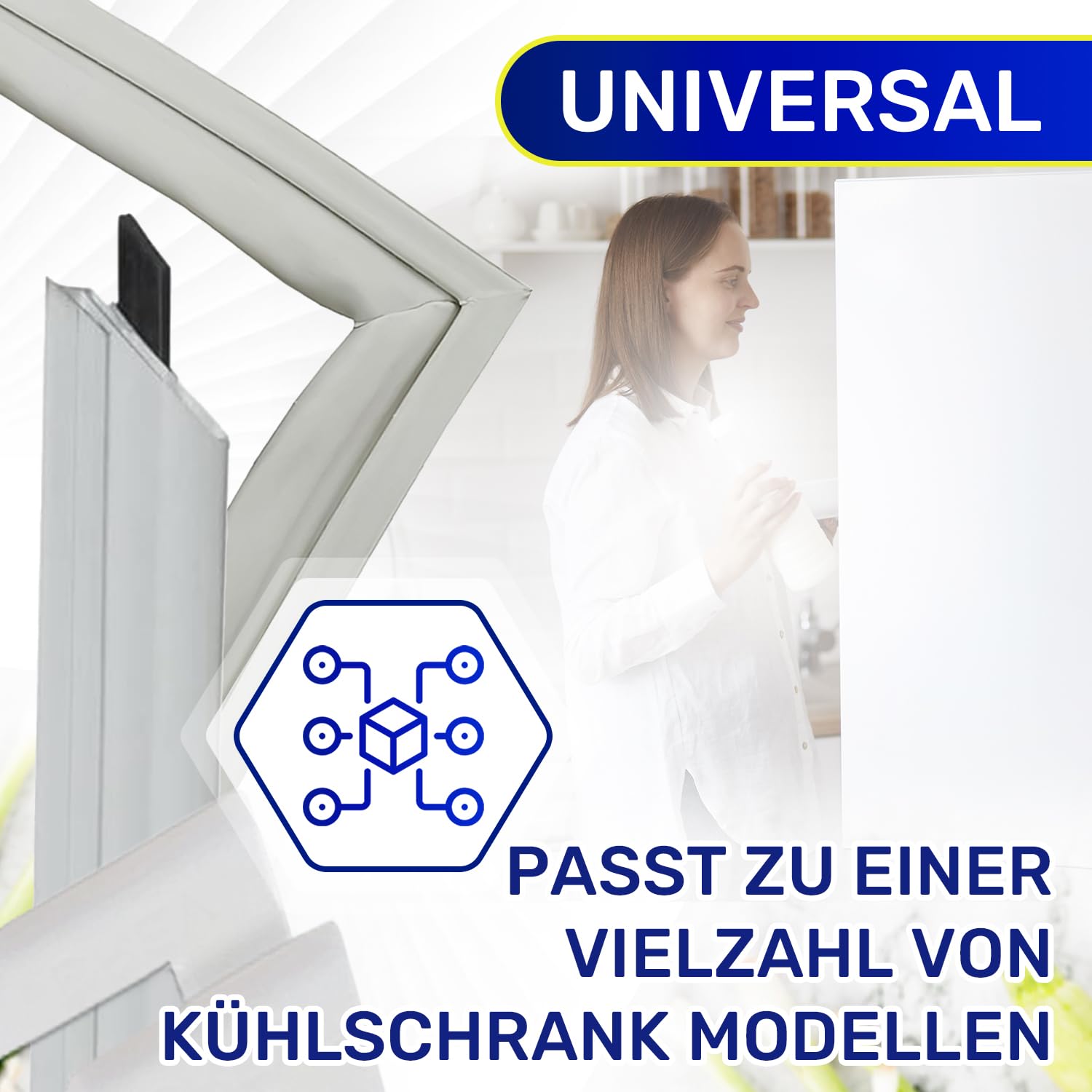 Kit Universal Magnet Kühlschrank Dichtung 1300x700 mm für Kühlschrank mit Gefrierfach - Garantie 10 Jahre - MONTERAL