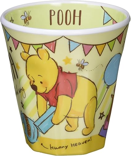 Amazon Co Jp ティーズファクトリー Wプリントメラミンカップ ディズニー くまのプーさん ハピネスタイム 250ml Dn po 8 7 8 3 8 3cm ホーム キッチン