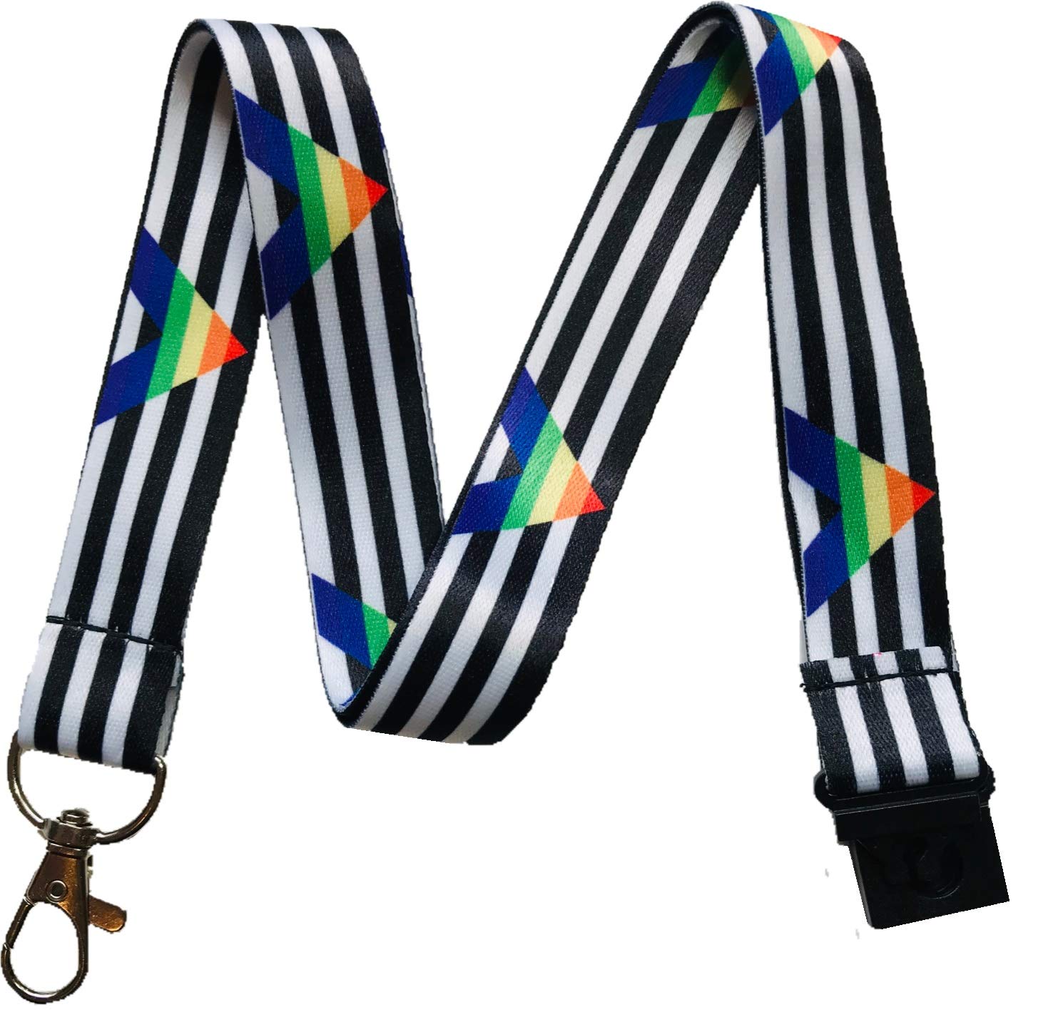 20MM Rainbow LGBT Straight Ally Flag Neck Lanyard with Safety Breakaway