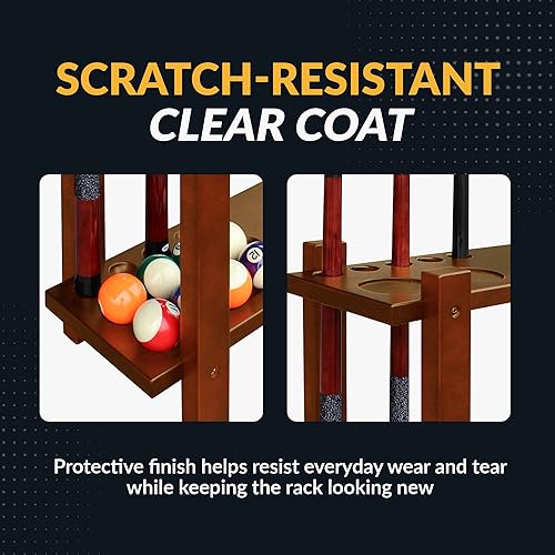 Miniatura 5 de Hathaway Estante clásico para taco de billar