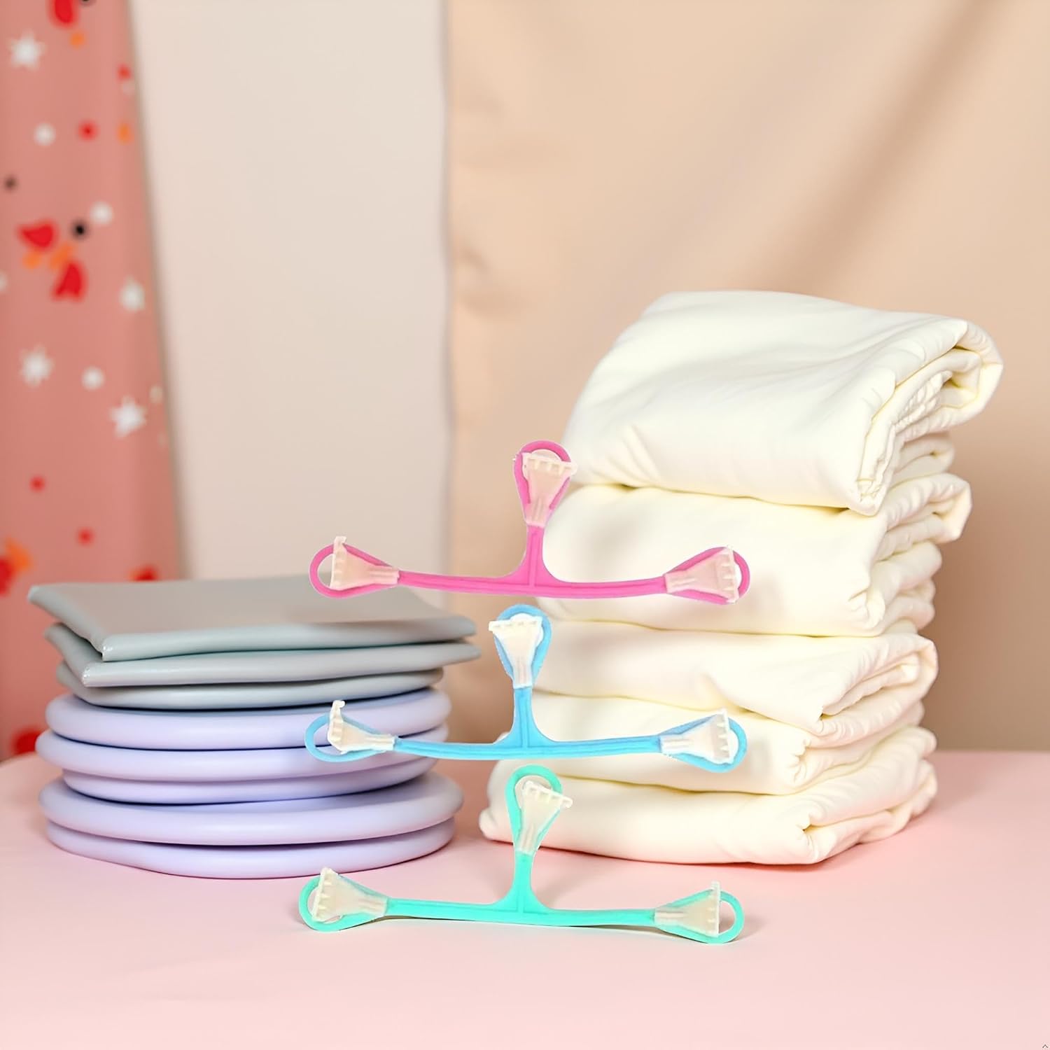 JJLFresheners 3pcs Plastic Diaper Fasteners Nappy Belts Baby Belt Buckles Practical Design Use with Cloth Prefolds and Flats