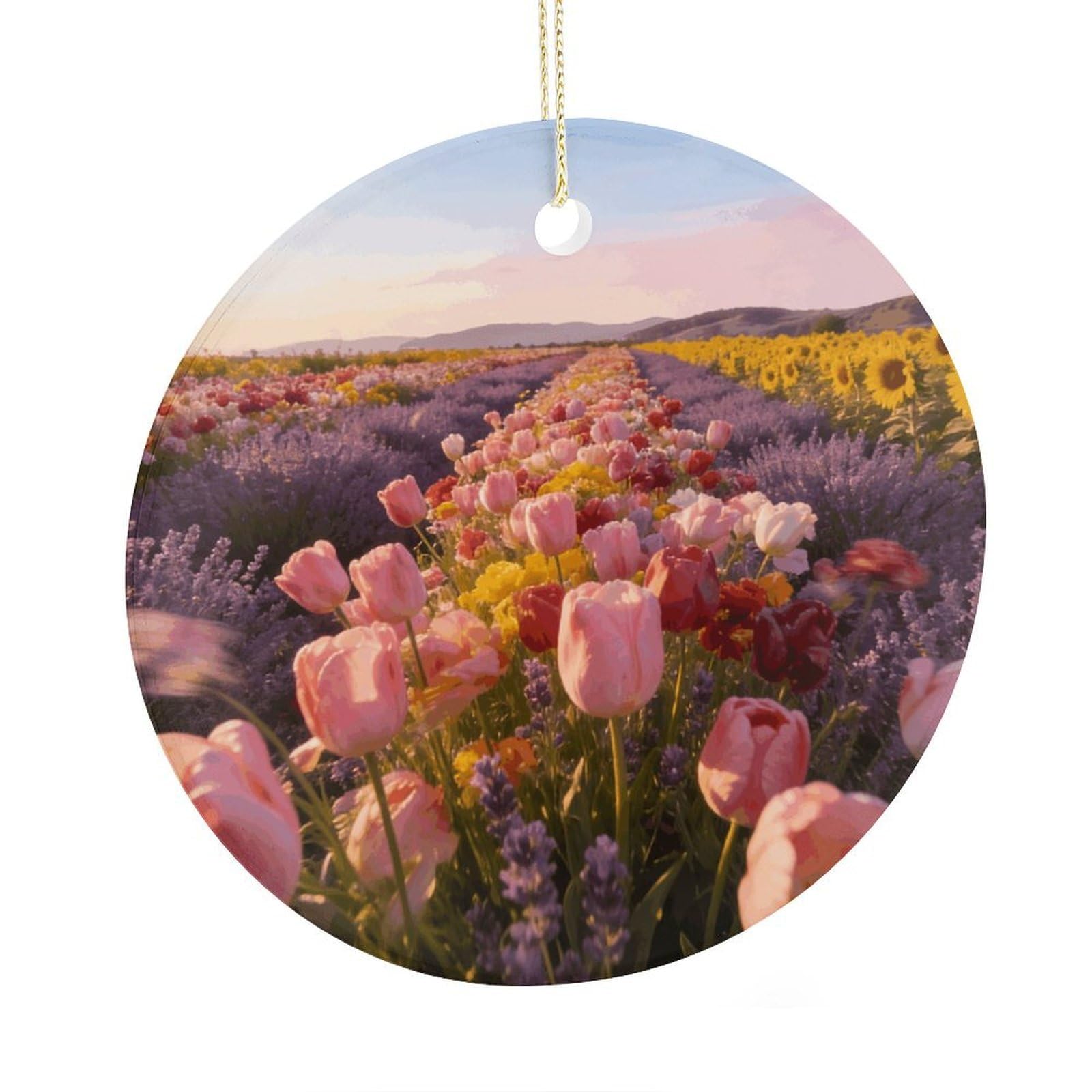 Fodpand Women's Style The Ginger Lily Beneath The Windmill Ceramic Christmas Ornament,Wall Hanging Decor Windows Hanging Decor Best Friend Birthday Gifts, Friendship Gifts Car Hanging Ornament Gift For Girls, Teache