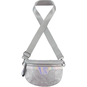 Bum Bag Womens Glitter Bag Shoulder Bag Small Handbag Elegant Shoulder Bag Crossbody Bag Stylish Belt Bag for Party Festival Leisure Date