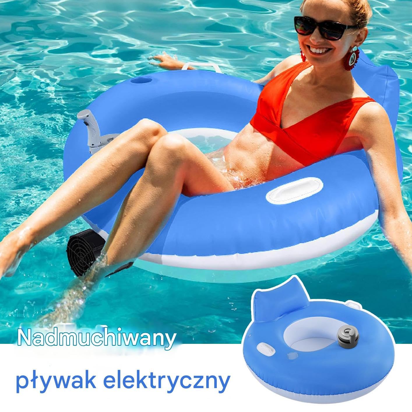 Elektryczne Pływaki Dla Dorosłych | Nadmuchiwany Pomost Wodny Do Relaksu - Kołdra Wypoczynkowa Wygodna Na Rzekę Jezioro Plażę Latem Dla Kobiet Mężczyzn Opalanie Relaks Przyjemność