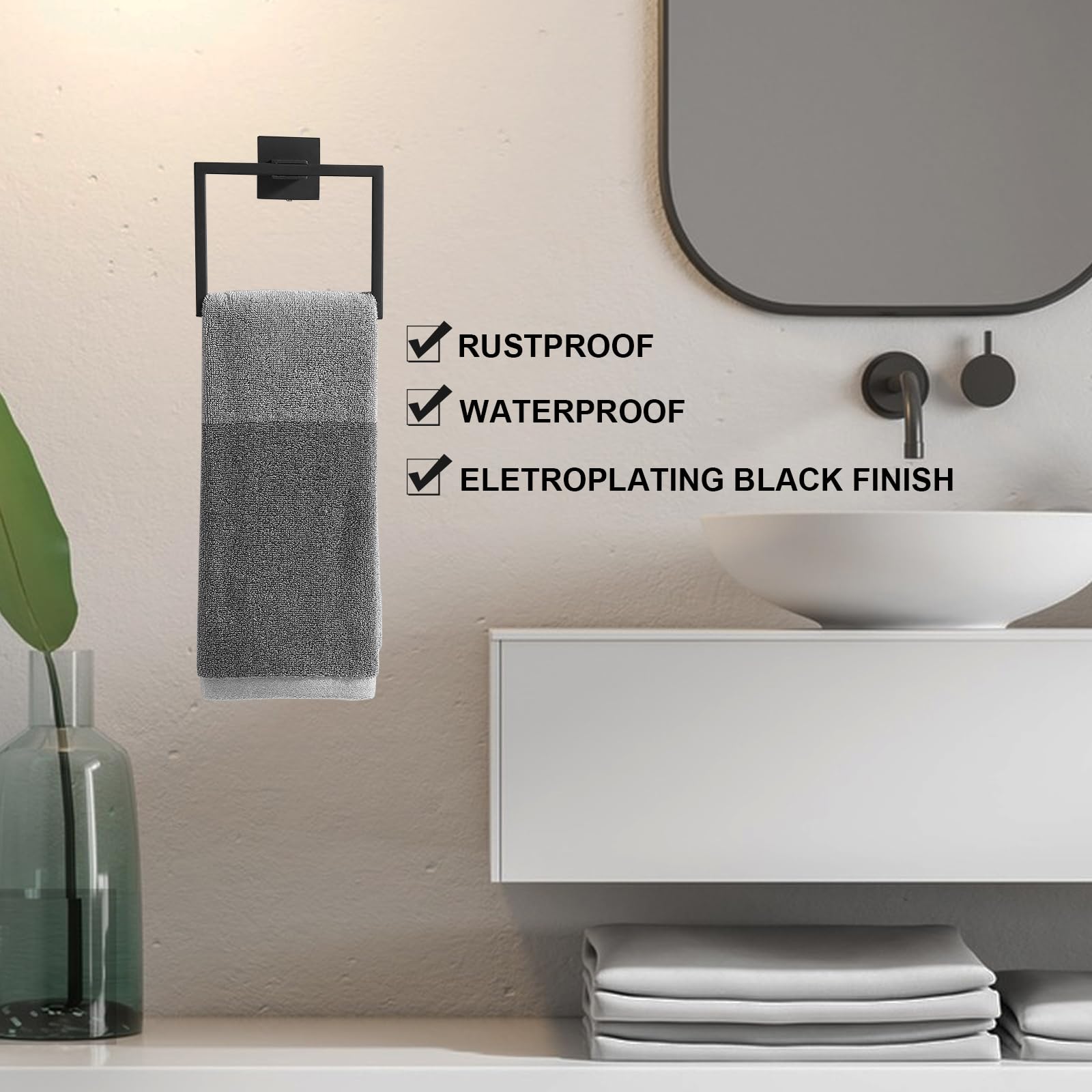 Taymor 04-SN7904 Maxwell Series Towel Ring, Satin Nickel