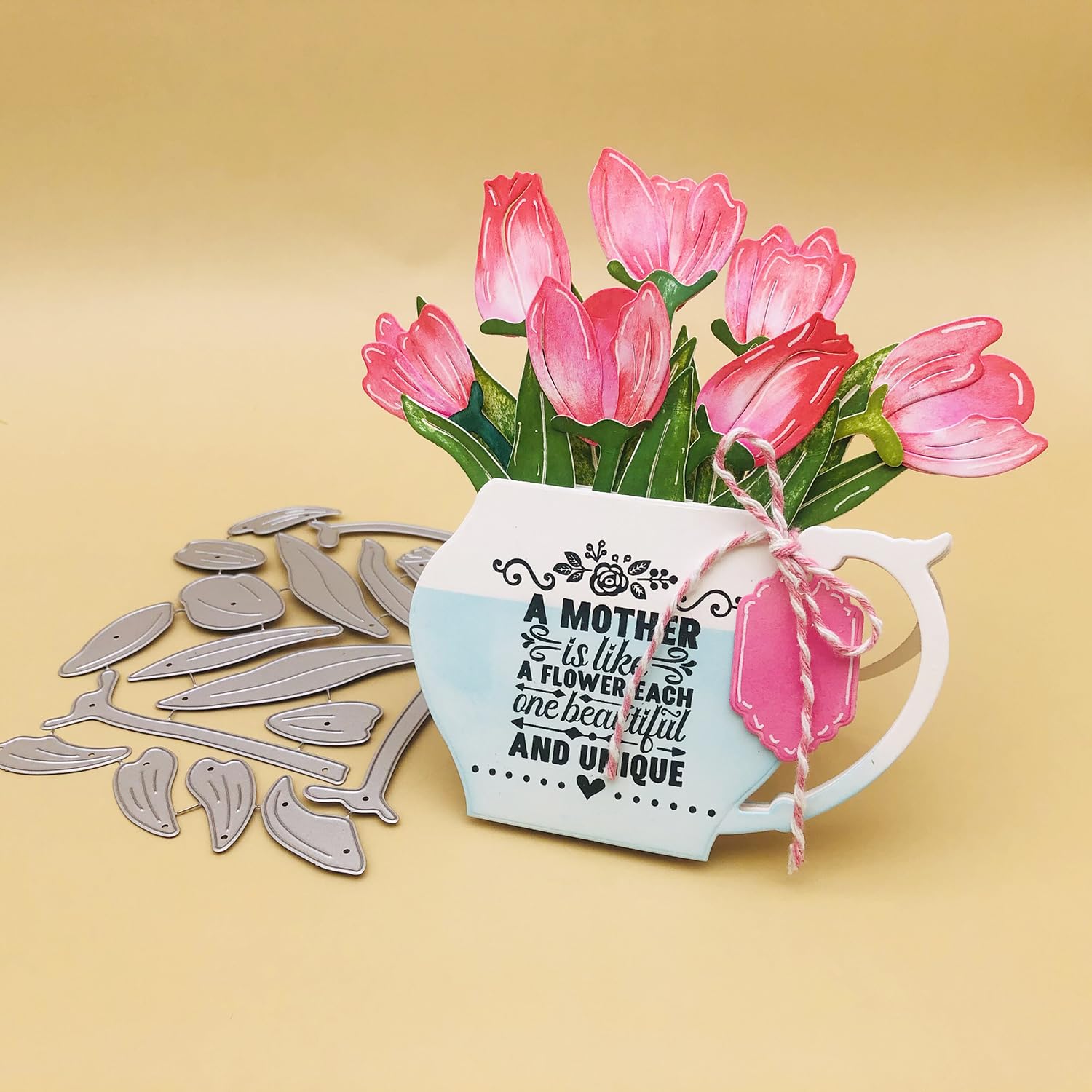 Snapklik.com : Alinacutle Tulip Flower Metal Die Cutting Dies For Card ...