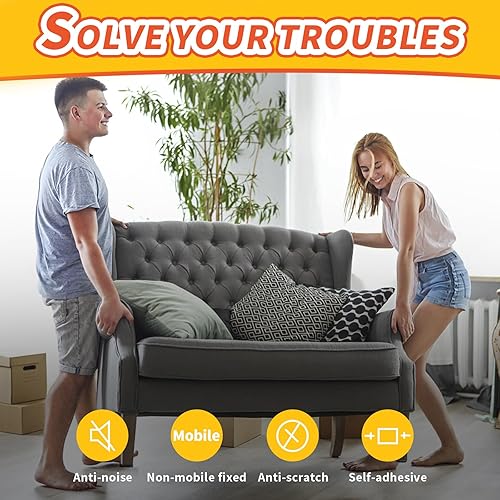 Miniatura 5 de Almohadillas de fieltro para muebles, tiras de fieltro autoadhesivas antideslizantes para cortar, rollo de tira de fieltro de alta resistencia para