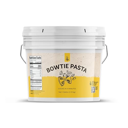 Pure Original Ingredients Pasta Bowtie (1 galón) Pasta blanca Farfalle clásica para ensaladas y pasteles.