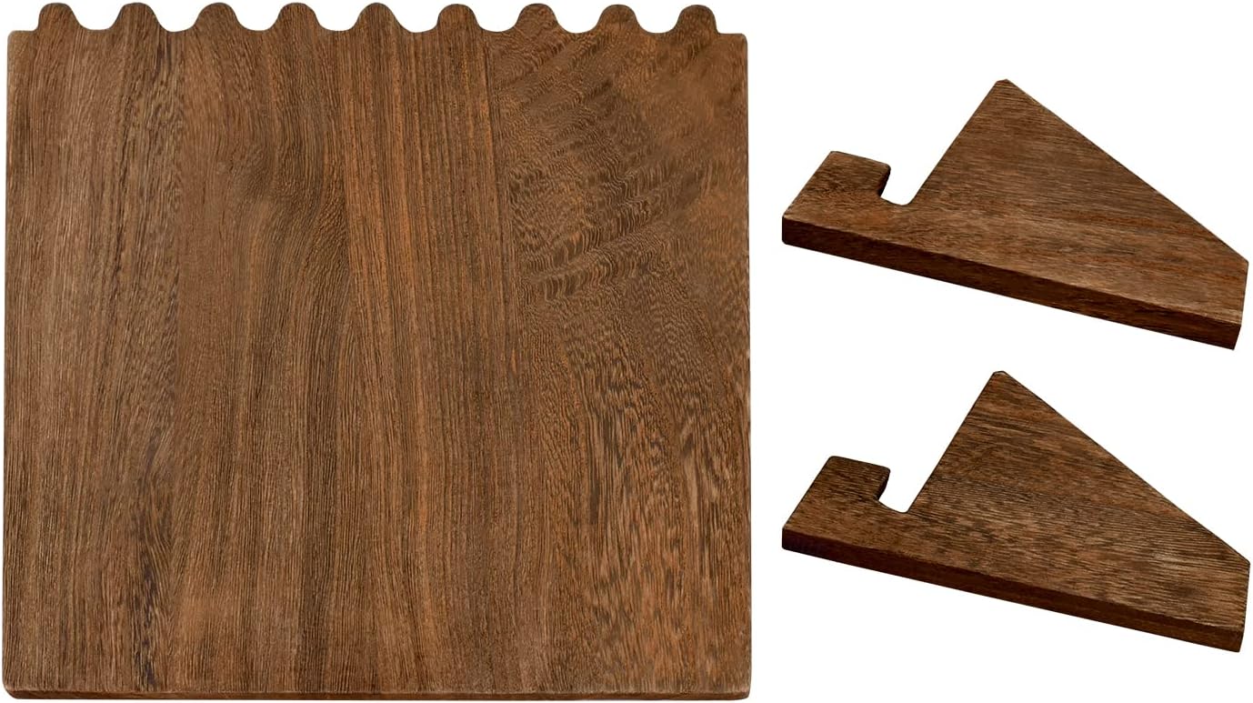 Ikee Design Set of 2 Wood Necklace Jewelry Display Stand for 8 Necklaces, Necklace Display Holder Organizer, Brown Color - Image 5