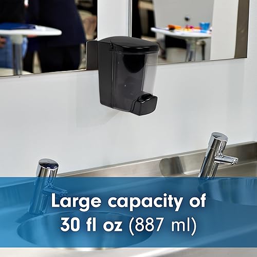 Miniatura 11 de PolyJohn PSD1-1001 Dispensador de jabón líquido para manos y desinfectante montado en la pared, fabricado en EE. UU., A prueba de fugas, fácil de