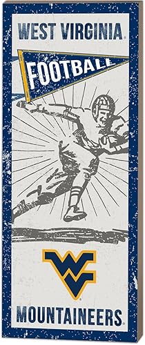 KH deportes ventilador 7"x 18" West Virginia Mountaineers Vintage Player cartel