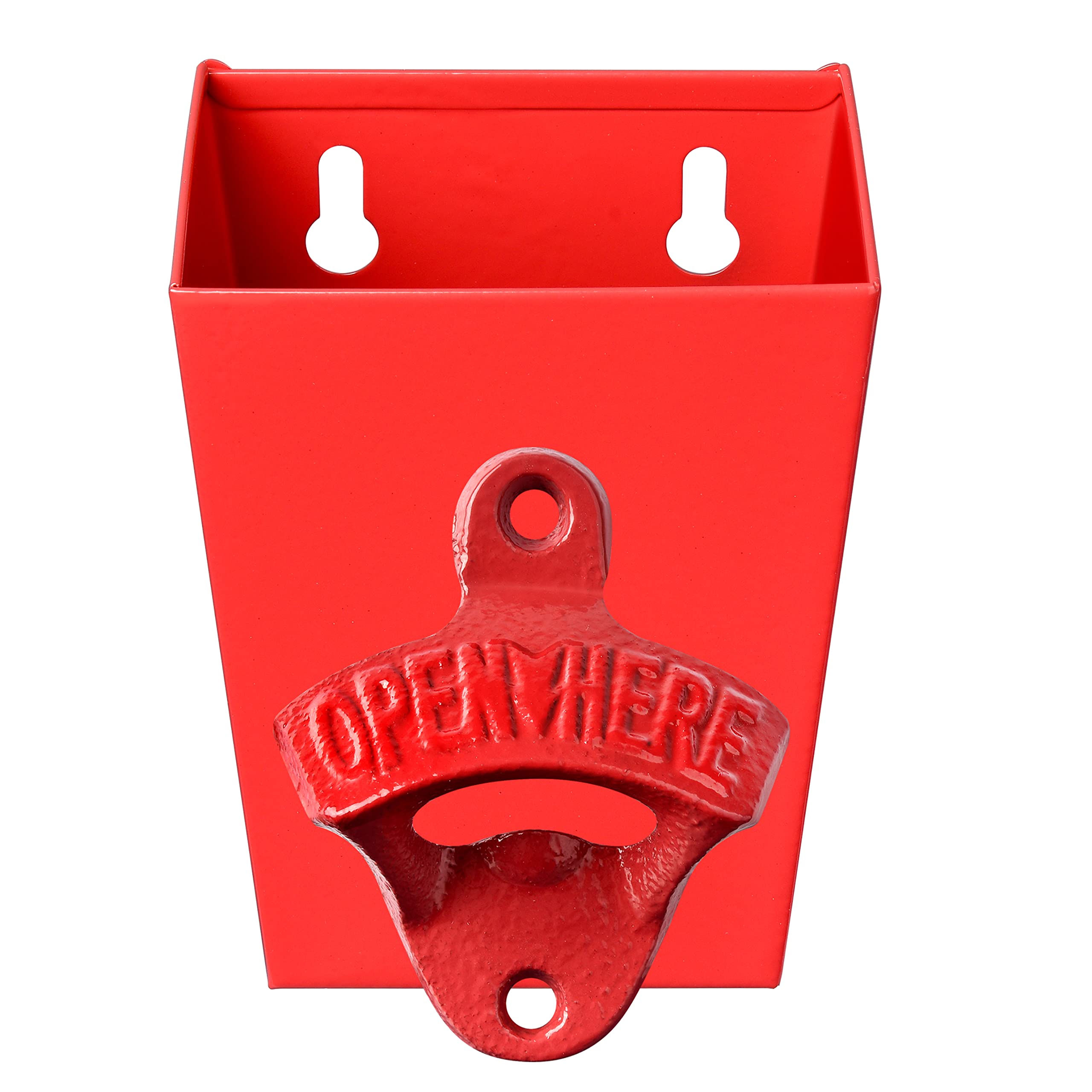 Amazon | Jumiok(ジュミオク) レッド 鋳鉄製 ビール栓抜き 壁取り付け