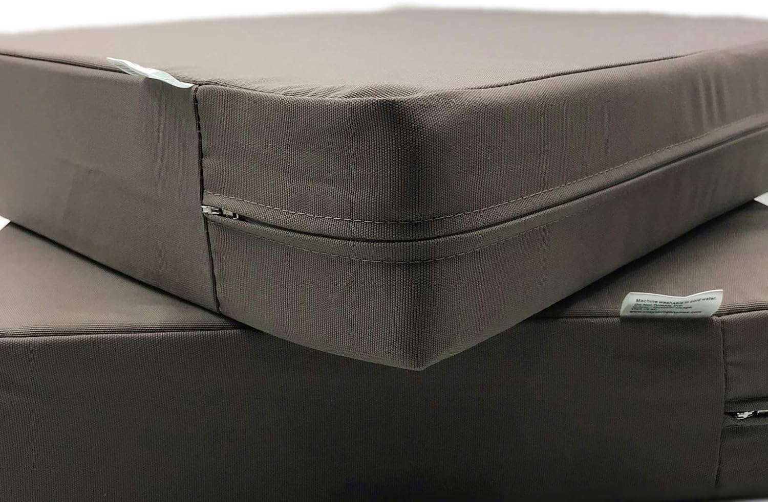 CozyLounge Timeless Taupe Outdoor Water Repellent Patio Chair Cushion Seat Pillow Covers (20"x18"x4" (4 Covers))