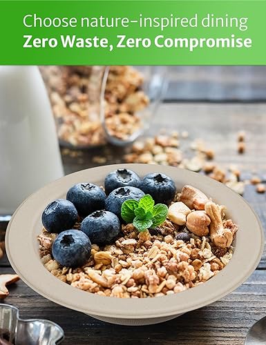 Miniatura 2 de Teoox Cuencos 100% compostables, 12 oz 100 unidades cuencos desechables, cuencos de papel con certificación BPI desechables, cuencos de papel de