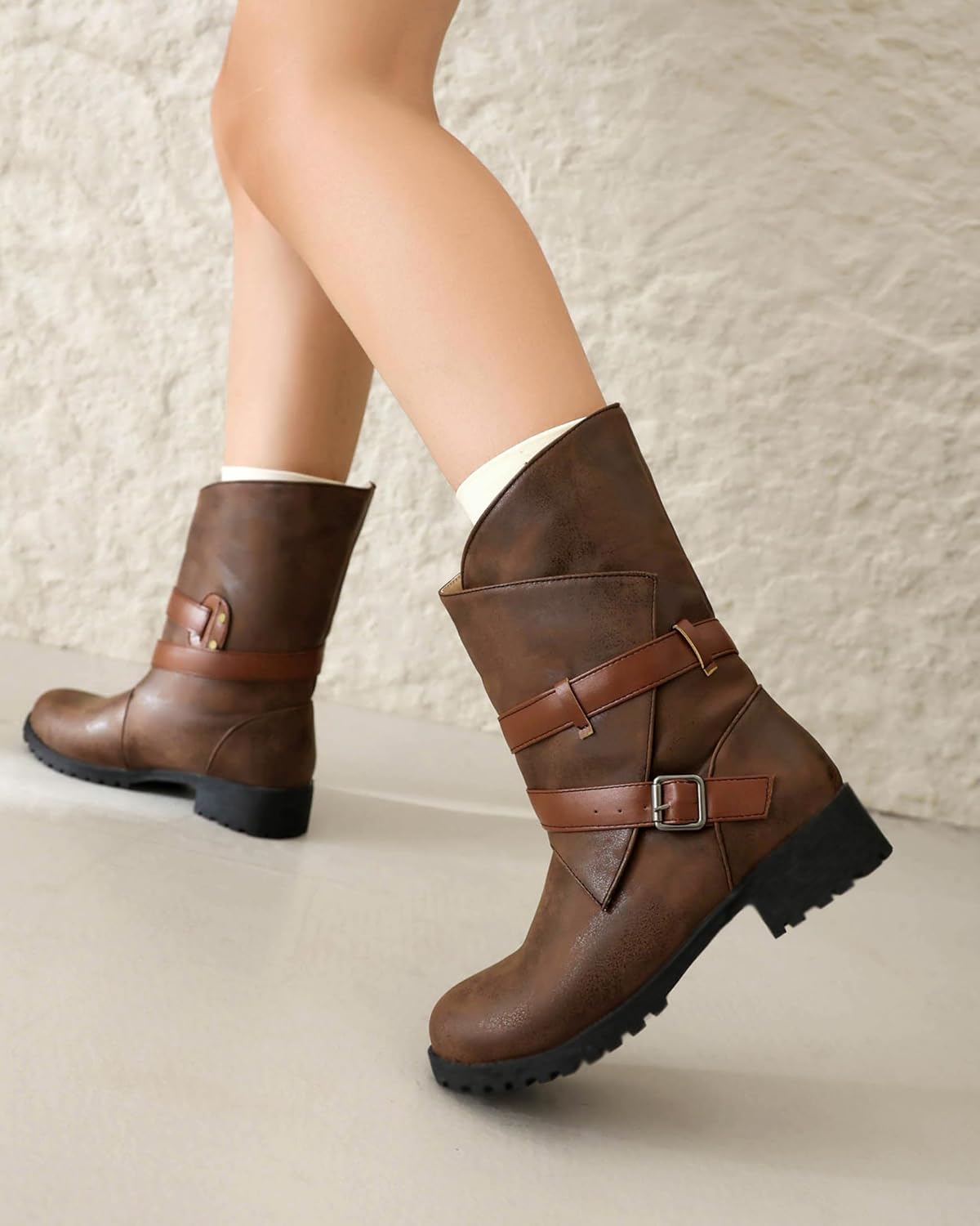 Comfortable Equestrian Women Outdoor Round Toe Boots