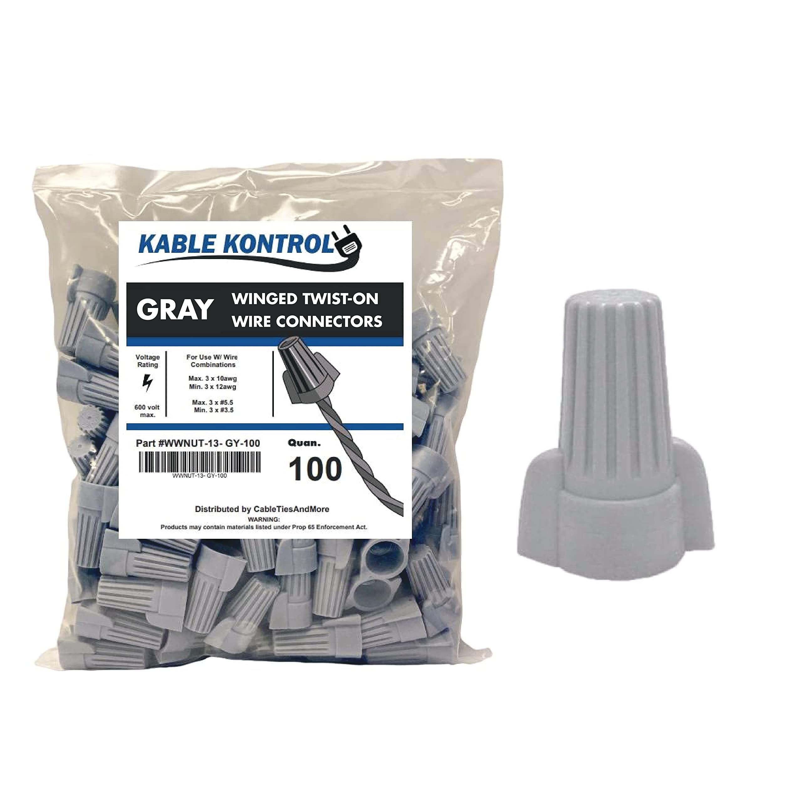 Tapas de torsión eléctricas Kable Kontrol con tuercas de alambre aladas para cables de 600V 8