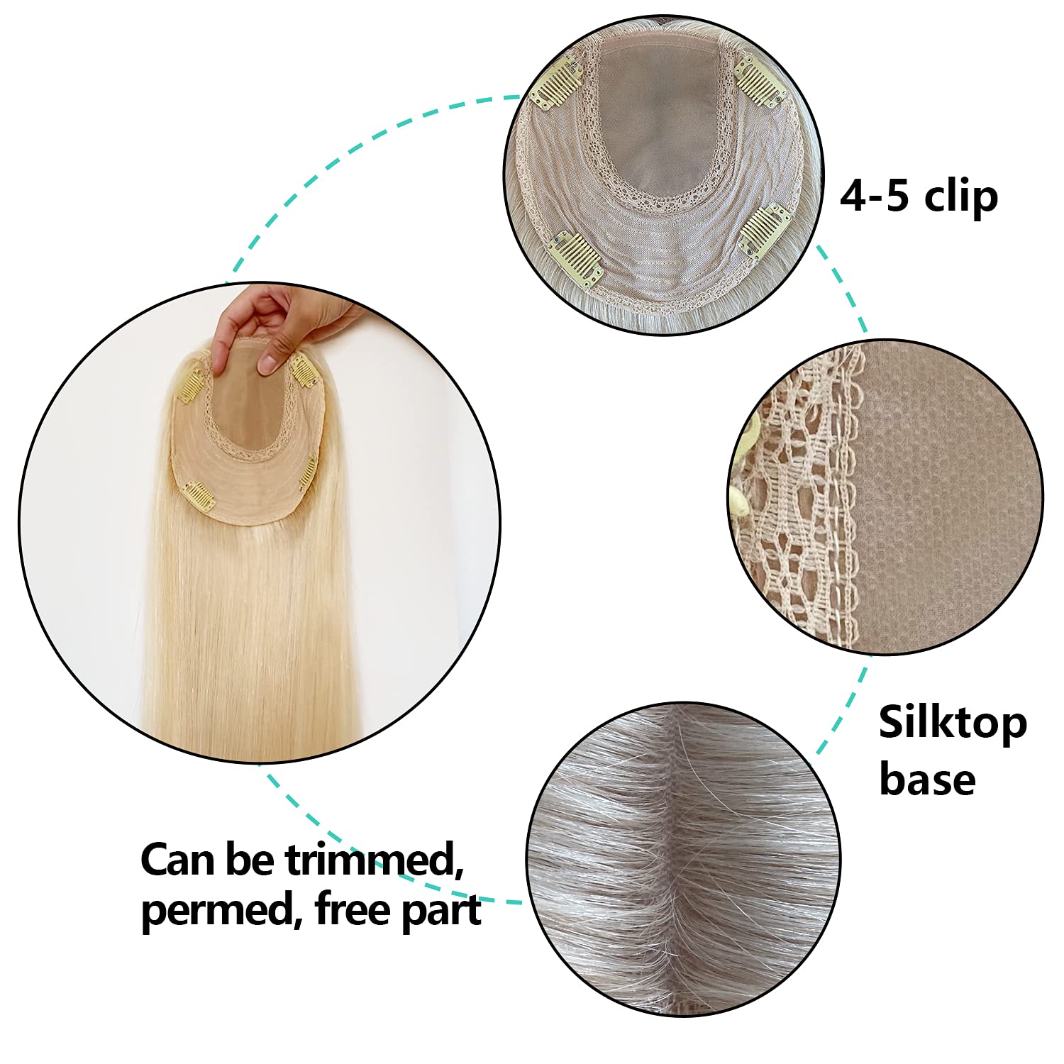 Amazon.com : Briiwii Human Hair Toppers for Women 20 