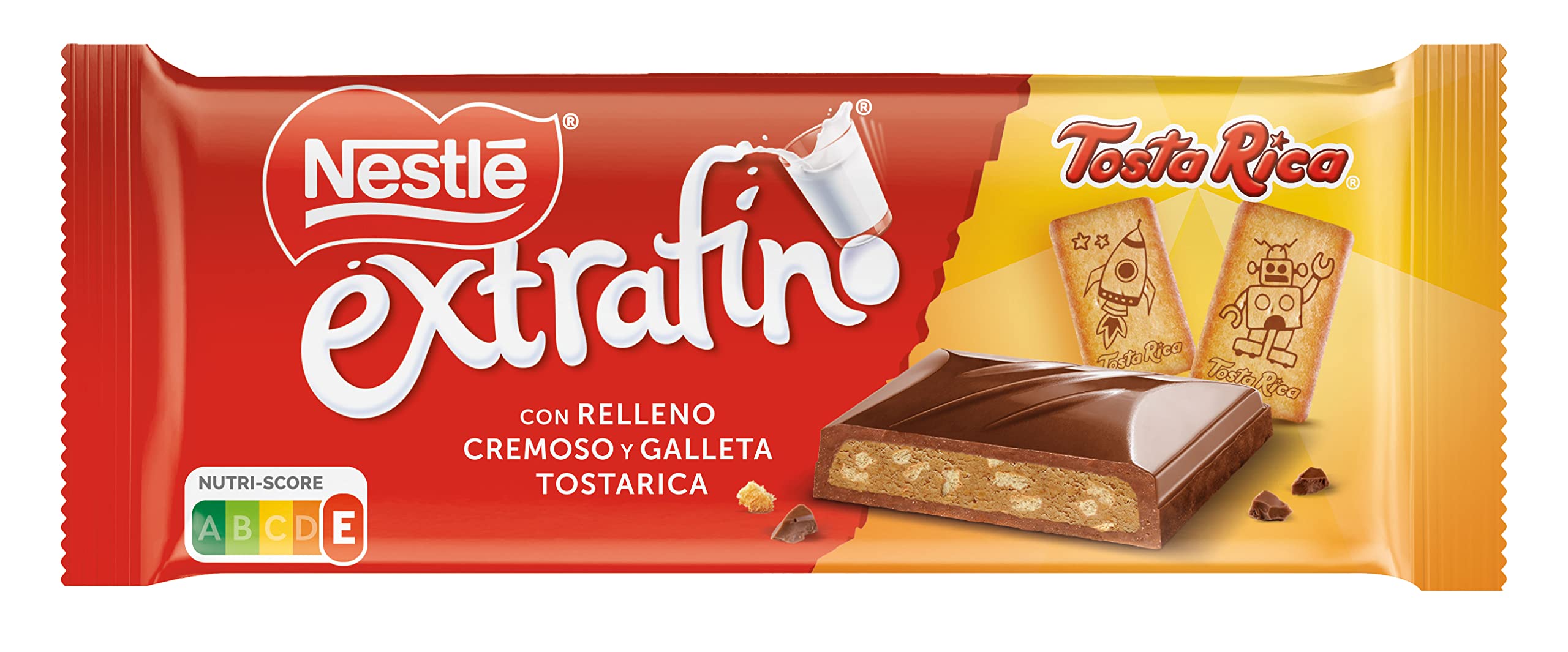 NESTLÉ EXTRAFINO tableta de chocolate con leche y galleta Tosta Rica 25x84g